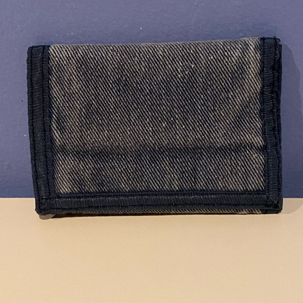 Vintage 70’s Denim Trifold Velcro Wallet NWOT